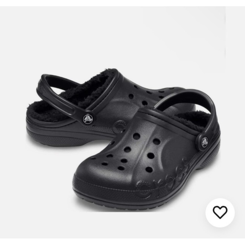 Crocs Baya Clog Lined Clogs Black Men's Size 7 -Comfort Shoes